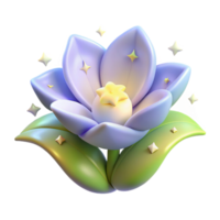magnificent contemporary 3D Render of a Magical Flower high resolution png