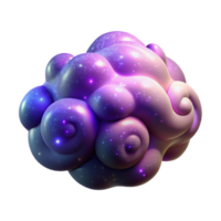 wonderful abstract 3D Purple Galaxy Cloud Illustration professional png