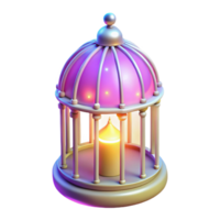 impressive abstract 3D Render of a Glowing Lantern 4K png