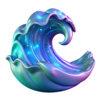 elegant artistic 3D Abstract Wave Background authentic png