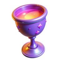 impressive minimalist Glowing Chalice 3D Render high quality png