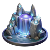 impressive classic Enchanted Waterfall 3D Render authentic png