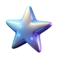 dramatic modern 3D Render Shiny Star high quality png