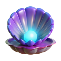 magnificent rustic 3D Render of a Pearl in a Shell premium png