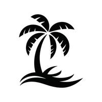 palm tree icon on white background vector