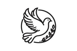Flying Dove Icon for Religious Graphics vector