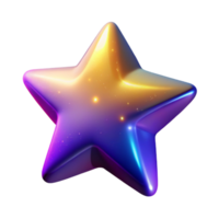 3D Render Shiny Star Abstract Background png