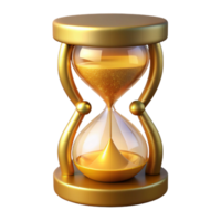 magnificent abstract Golden Hourglass 3D Render high resolution png