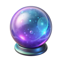 impressive modern Cosmic Crystal Ball 3D Render authentic png