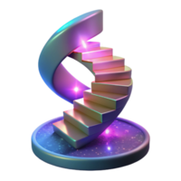 impressive creative 3D Render Spiral Staircase Abstract Background high quality png