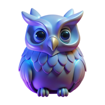 elegante clássico adorável 3d coruja ilustração original png