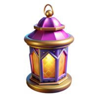vibrant creative 3D Render of Illuminated Lantern high resolution png