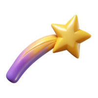 serene abstract 3D Render of a Shooting Star high resolution png