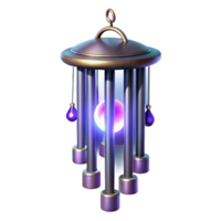 impressive creative Glowing Crystal Wind Chime 3D Render original png