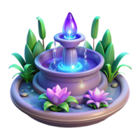 extraordinary rustic 3D Render Magical Fountain Illustration high resolution png