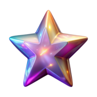stunning rustic Iridescent 3D Star Graphic exclusive png