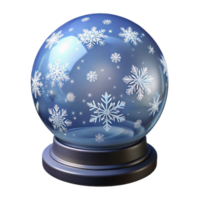 serene rustic Winter Snow Globe 3D Render high quality png