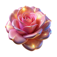dramatic rustic 3D Render of a Pink Rose authentic png