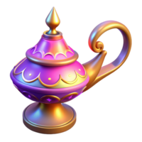 wonderful modern 3D Render of a Magical Oil Lamp authentic png