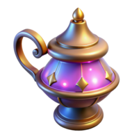 magnificent abstract Glowing 3D Render of an Ornate Urn authentic png