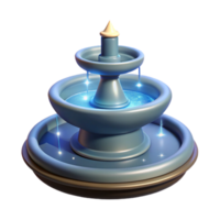 elegant traditional 3D Model of a Sparkling Fountain authentic png