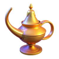 extraordinary rustic Golden Lamp 3D Render high quality png