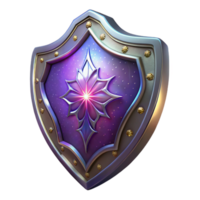 vibrant abstract 3D Render of a Fantasy Shield 4K png