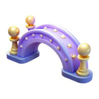elegant rustic 3D Render Purple Starry Bridge Illustration high resolution png
