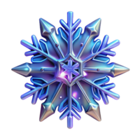 extraordinary rustic 3D Render of a Sparkling Iridescent Snowflake professional png