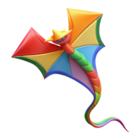 wonderful traditional Rainbow Dragon 3D Render authentic png