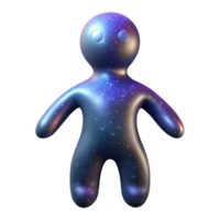 elegant abstract Cosmic Being 3D Render 4K png
