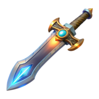 stunning modern Fantasy Sword 3D Render detailed png