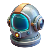 vibrant modern Stylized 3D Astronaut Helmet Render 4K png
