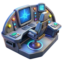 impressive artistic Futuristic Control Panel 3D Render authentic png