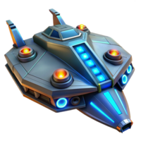 magnificent traditional Futuristic Spaceship 3D Render authentic png