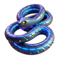 magnificent abstract 3D Render Futuristic Robotic Snake premium png