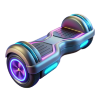 impressive contemporary Futuristic Hoverboard 3D Render authentic png