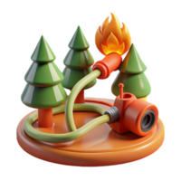 Forest Fire Suppression Hose and Pump System png