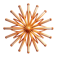 Abstract Geometric Starburst 3D Render of Symmetrical Structure png