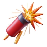 Exploding Firecracker 3D Model Animation, VFX, and Design png