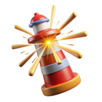 Lighthouse Explosion 3D Render of a Sparkling Beacon png