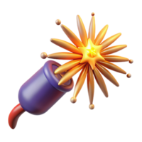 3D Render of a Festive Firecracker Explosion png