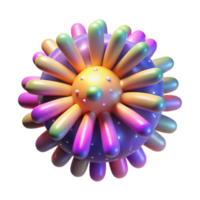Abstract 3D Render Colorful, Orb-like Structure png