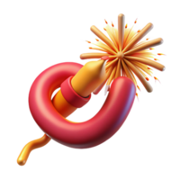 Abstract 3D Design Orange and Red Forms with Burst png