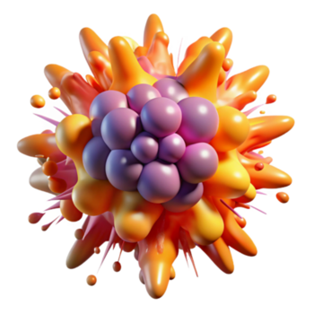 resumen 3d hacer vistoso gota explosión png