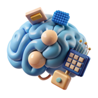 Digital Brain Exploring the Intersection of Technology and Cognition png