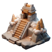 Ancient Temple 3D Model Steps to the Top png