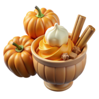 Pumpkin Spice Swirl Dessert with Cinnamon png