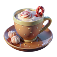 Whipped Hot Cocoa with Candy Canes and Meringues png