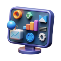 Data Visualization Charts, Icons, and 3D Design png